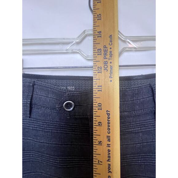Bruhl Men's Gray Plaid Nizza Straight Leg Dressy Preppy Trousers Pants 36R - Picture 5 of 8